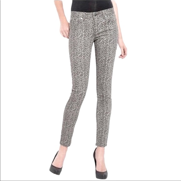 PAIGE Peg Skinny Jeans Grey Animal Print Mid-Rise Ankle Stretch Size 30 - Picture 4 of 14